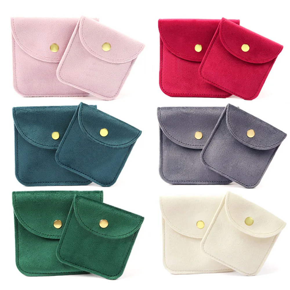 

Exquisite Pendant Buckle Jewelry Bag Rounded Velvet Bag Envelope Jewelry Bag Necklace Bracelet Soft And Storage Bag Gift Bag