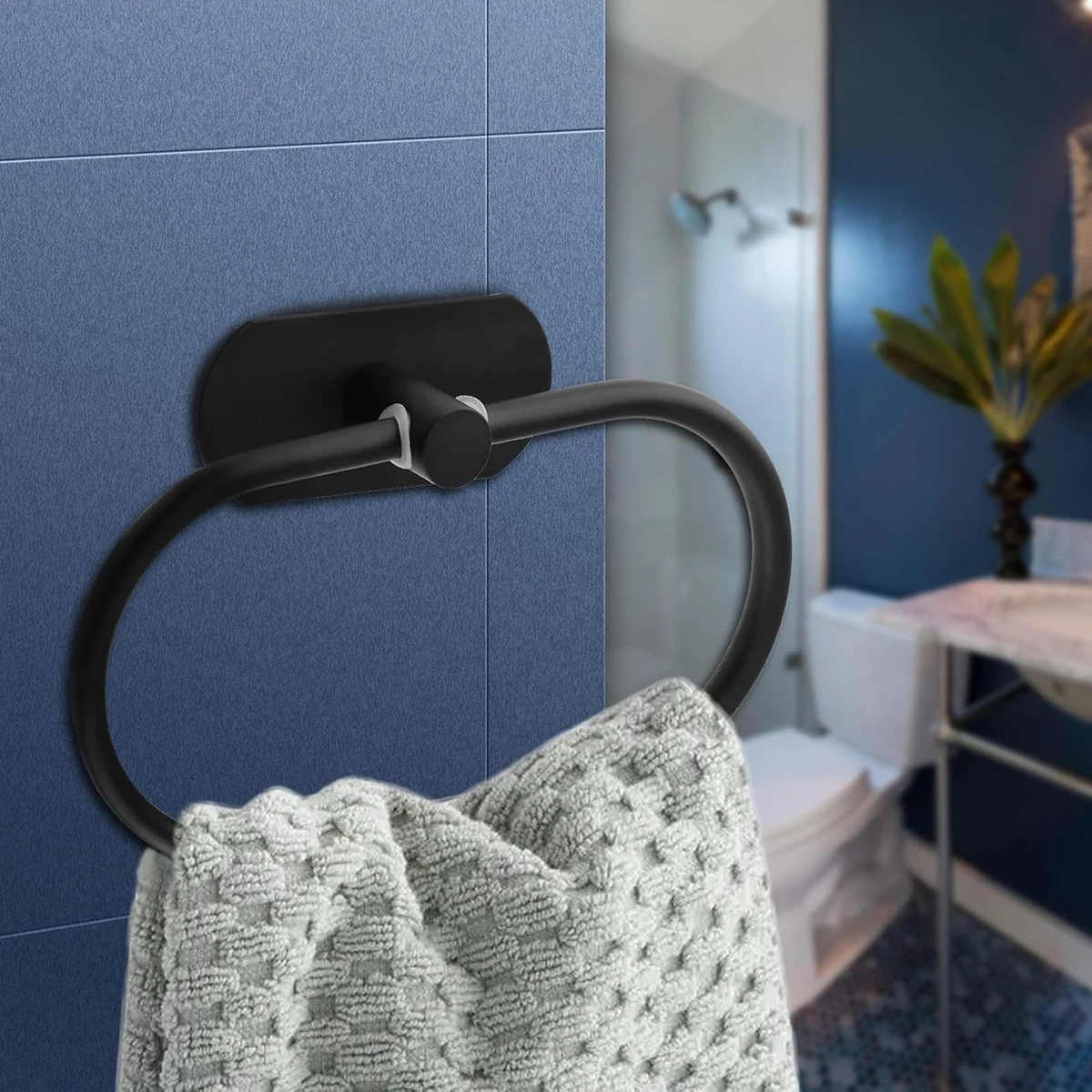 Bathroom Towel Ring Stainless Steel Oval Towel Holder Wall Mounted Hand Rails Kitchen Bathroom