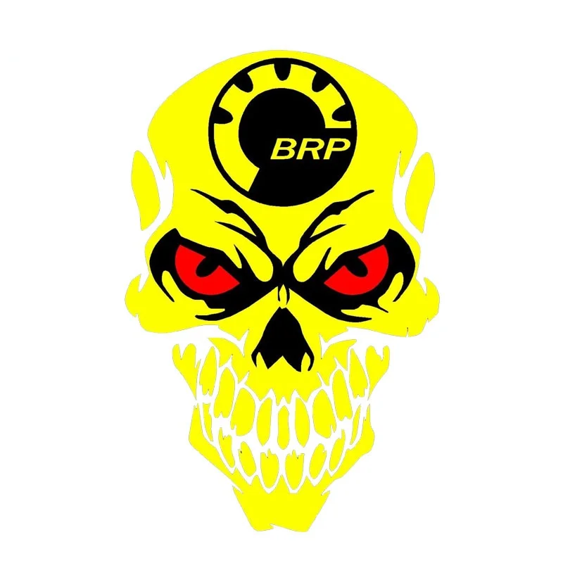

Individual BRP Skull Decal Reflective Body Car Sticker PVC Waterproof Anti-UV Car Window Body Decorative Stickers Accessories