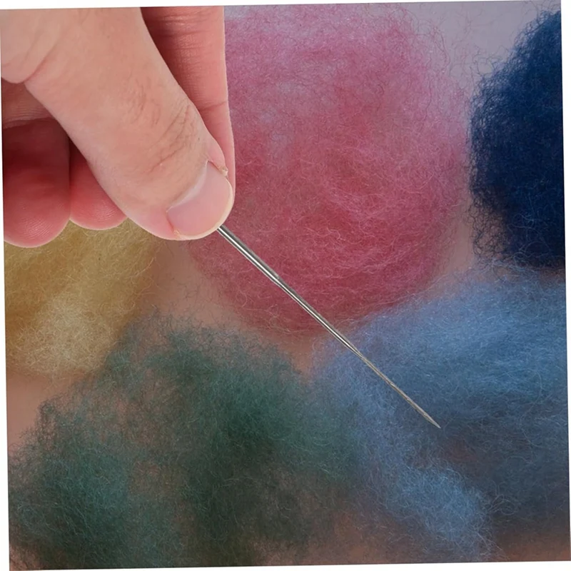 AT51-DIY Needle Felting Kit Set With 10 Each Of Fine And Coarse Felting Needles Includes 3 Bottles For Wool