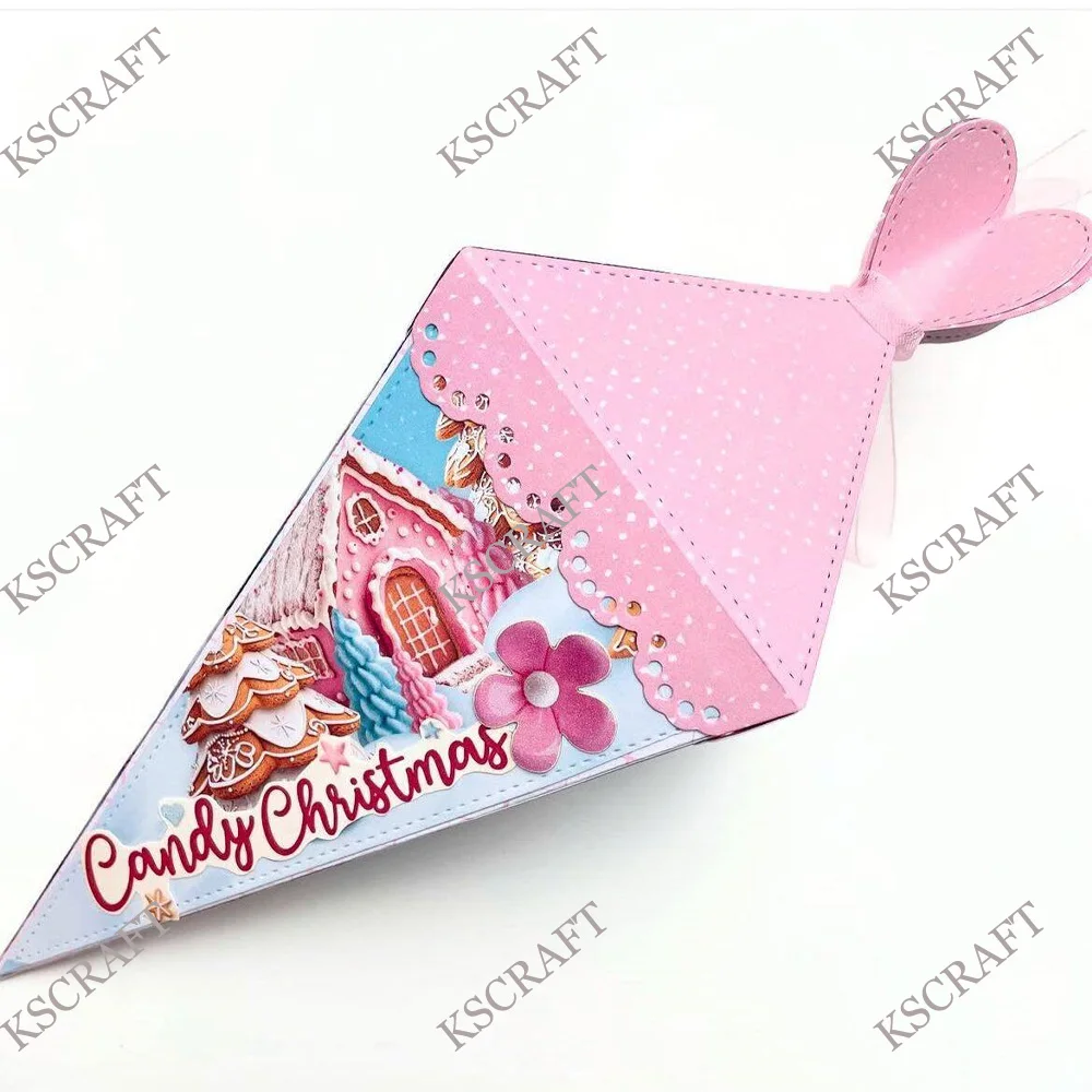 KSCRAFT 파이핑 백 박스 커팅 다이 DIY Scrapbooking 장식 엠보싱 DIY 종이 카드 용 스텐실