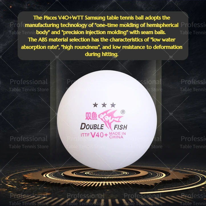 Double Fish Premium 3-Star Table Tennis Ball - Official ITTF Approved