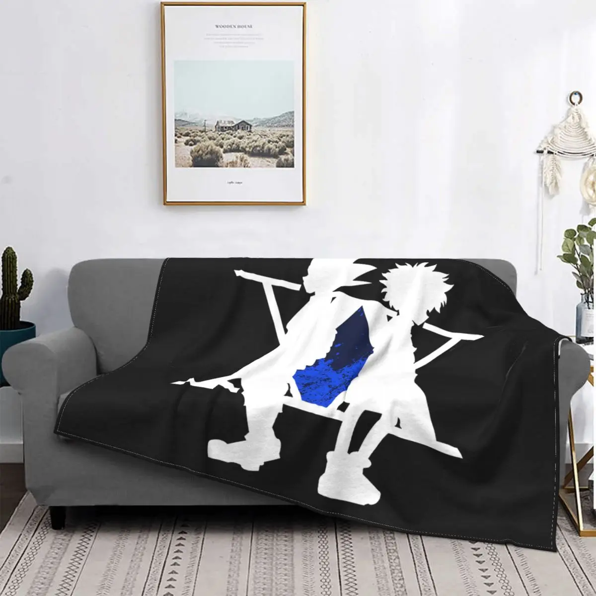 

Hunter X Hunter Blanket Warm Fleece Soft Flannel Anime Manga Killua Zoldyck Throw Blankets for Bedding Sofa Outdoor Autumn