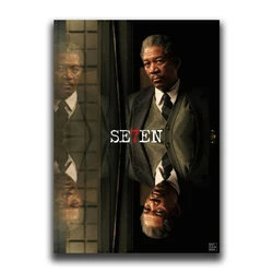 Vintage Black Cinema Art: Se7en Film Canvas Wall Mural - 40X60cm Unframed (XZ038 - 25)