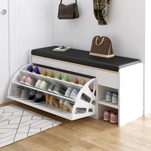 Скандинавские складные шкафы для хранения обуви, деревянные компактные шкафы для обуви, прихожей, органайзер для обуви, домашняя мебель OC50XG