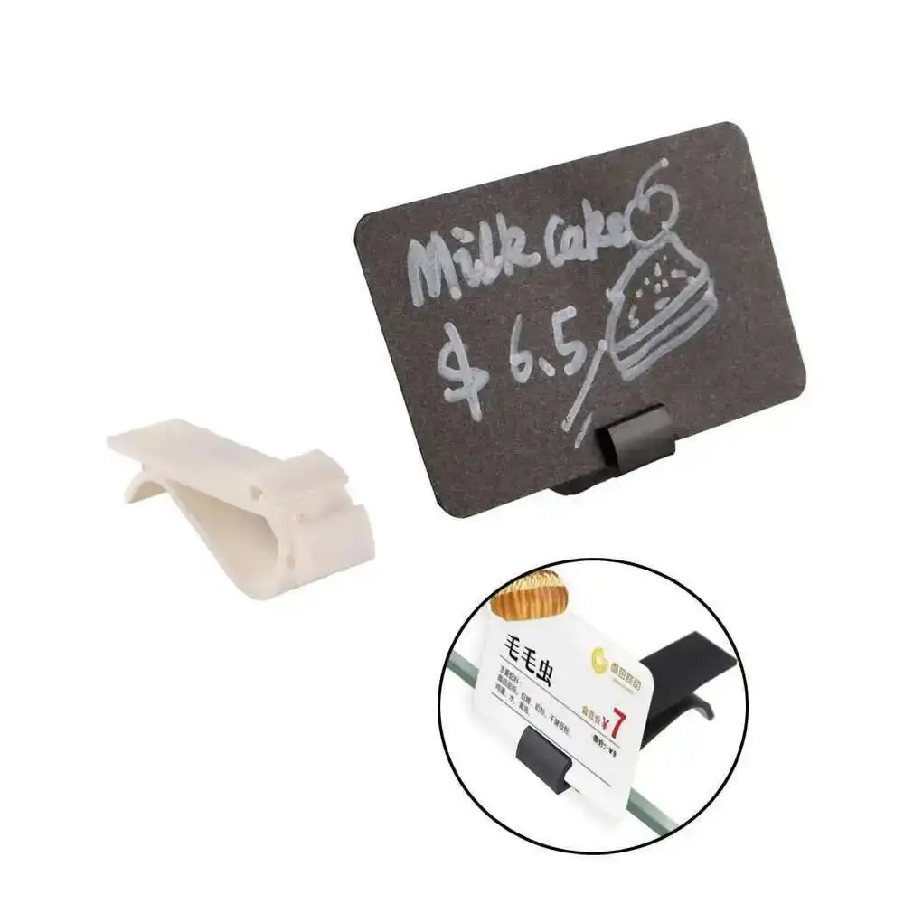 30 Stück Glas- oder Holzregal-Kantenclips mit Federmechanismus für Preisschilder und Verkaufstickets – Detail 1