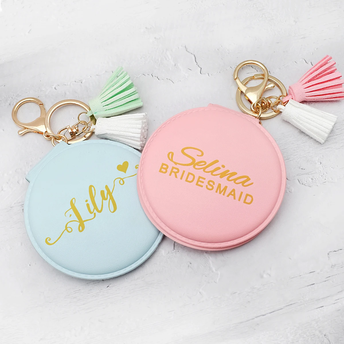 Personalized Makeup Compact Mirror Leather Pocket Mirror Cosmetic Personalized makeup compact mirror leather pocket mirror cosmetic