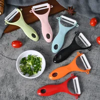 Vente chaude pour 4 couleurs éplucheur de fruits et légumes cuisine pomme de terre carotte concombre éplucheur Gadgets de cuisine éplucheur en céramique 5