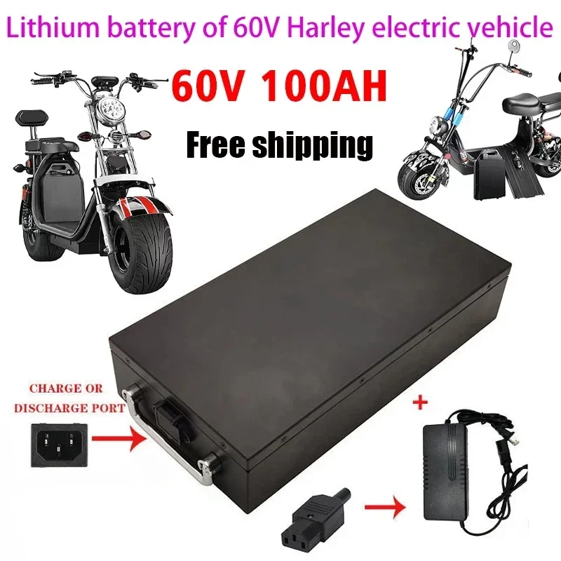 

Bestselling 60V 20ah-100ah Electric Scooter For 250W~1500W Motorcycle/tricycle/bicycle Waterproof Lithium Battery+67.2V Charger