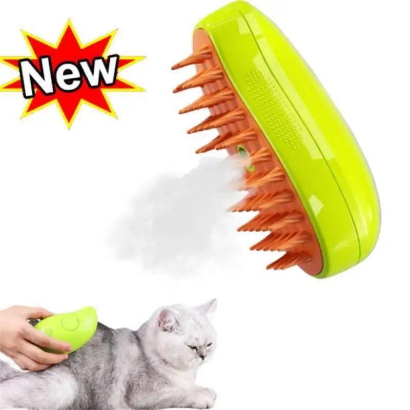 Steam Brush Electric Sprayer For Massage Pet Grooming Tool Shedding 3 In 1 Electric Sprays Massage Combs Cat Dog Steamy Brush 6