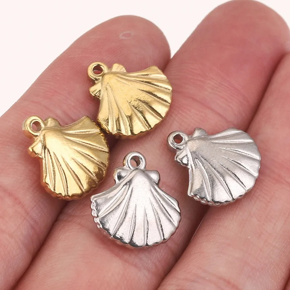 Stainless Steel Small Shell Pendant Anti-allergy DIY Handmade Pendant Accessory 4