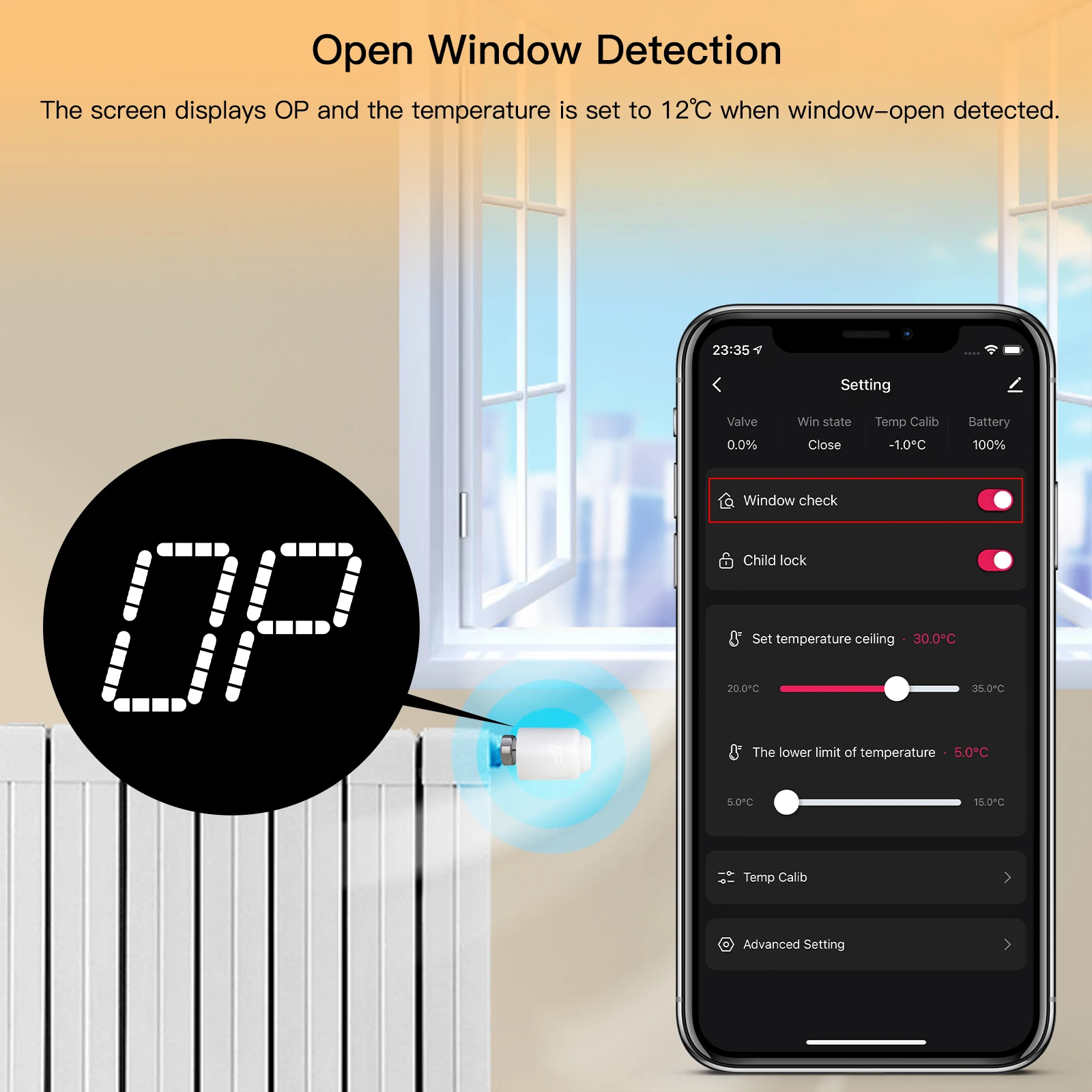 Description Picture 5 of itemZigBee Smart TRV Thermostatic Radiator Valve Tuya SmartLife Wireless Remote Heating Temperature Controller Alexa Google Home