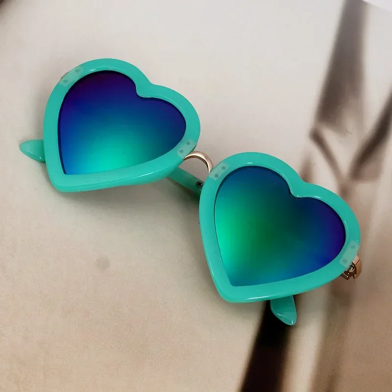 Kids sunglasses children's peach heart sunglasses cartoon heart outdoor round polarized