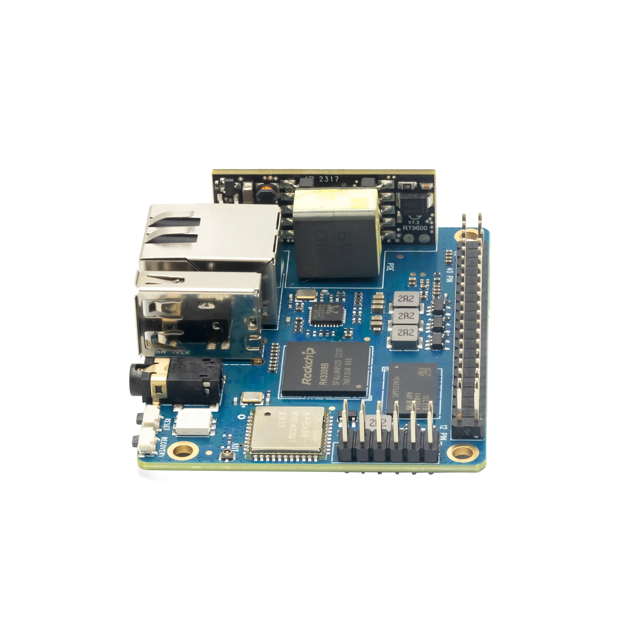 Banana pi Conselho de Desenvolvimento com Módulo Poe Bpi-p2 Pro Rockchip Rk3308 40 Pin Gpio 512m Ddr3 8g Emmc Suporta Wi-fi Bluetooth - Imagem 2