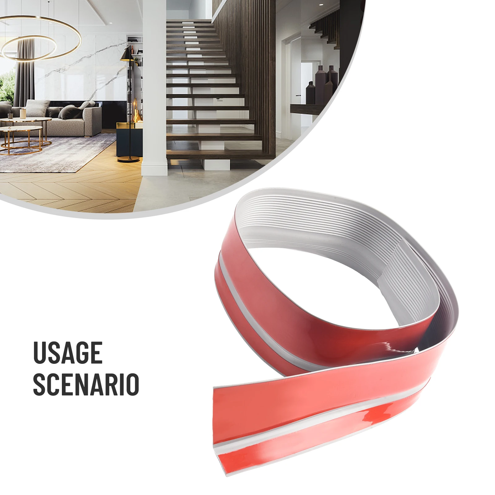 

Stair Edge Protector Stair Edge Trim Self Adhesive Anti-Slip Strips Waterproof Floor Safety Guard Corner Stair Tape