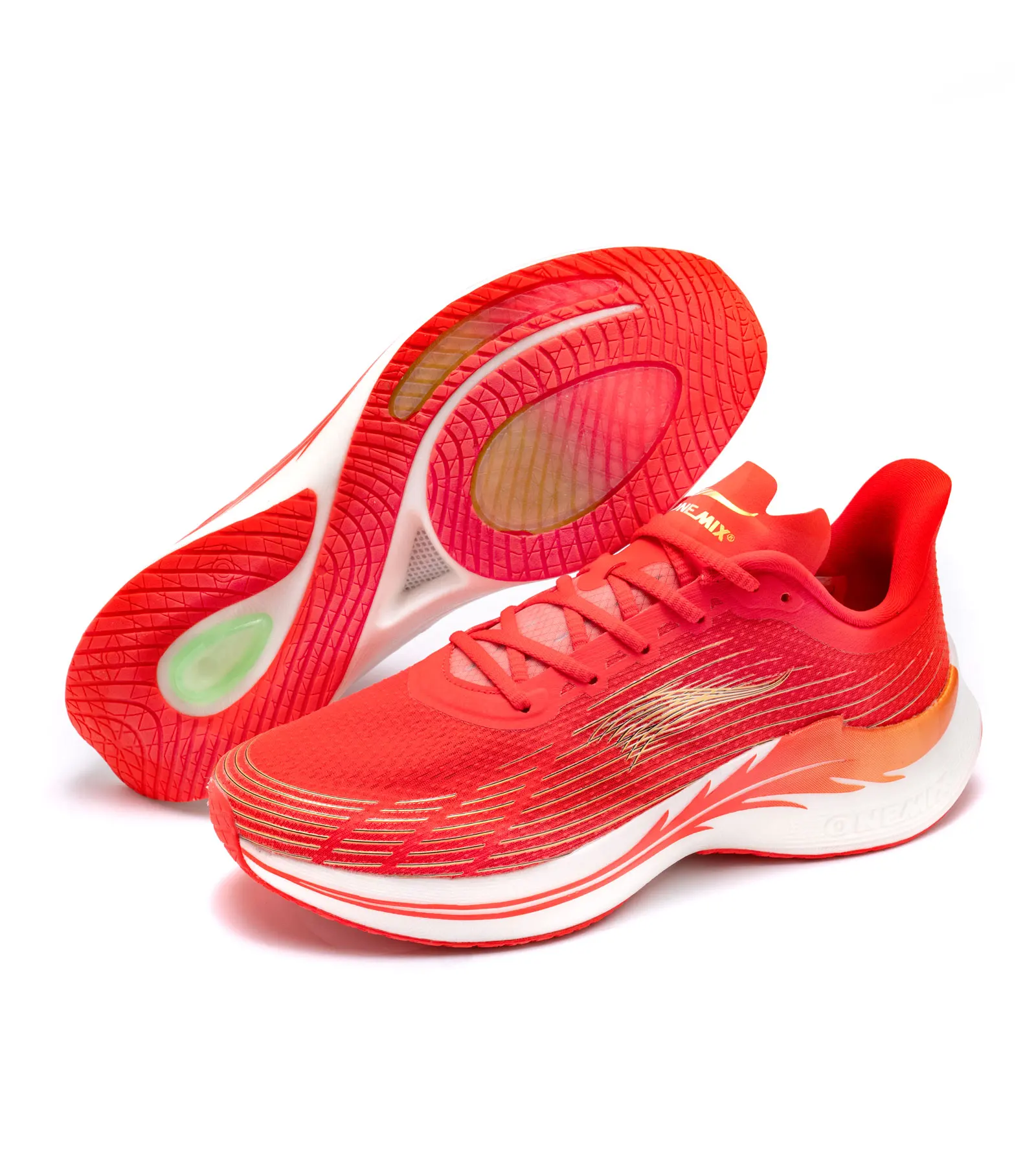 ONEMIX 2023 Running Shoes for Outdoor Marathon Breathable Sport Female Sneakers Lace Up Mesh Carbon Fibre Plate Athletic Shoes