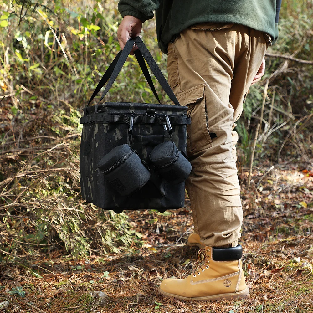 Water Bottle Bag Deerest Outdoor Water Cup Storage Bag Tactical Multi-Functional Storage Bag 1000D Portable Water Cup Protection for Camping