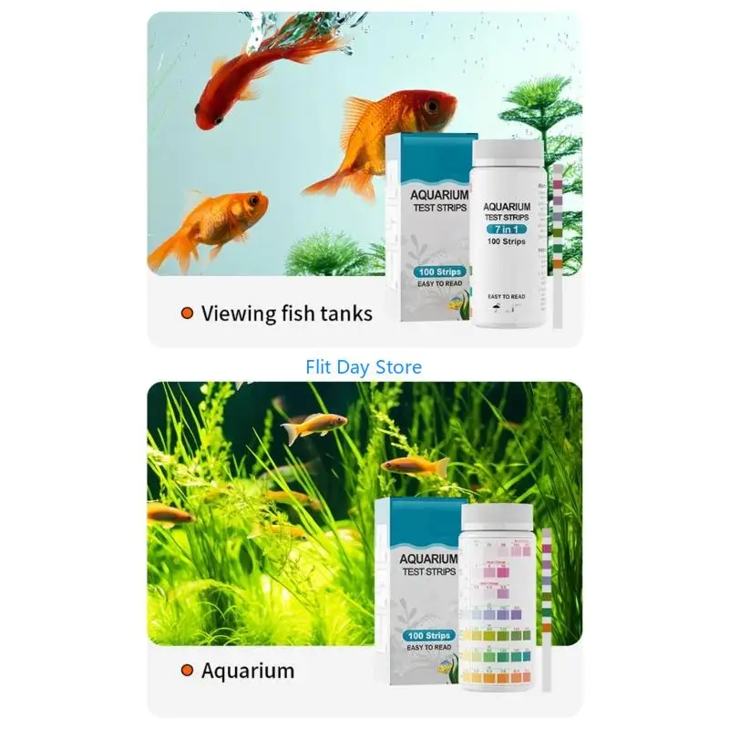 초보자 수족관 테스트 스트립을 위한 F92C 100Pcs 수족관 물 테스트 스트립