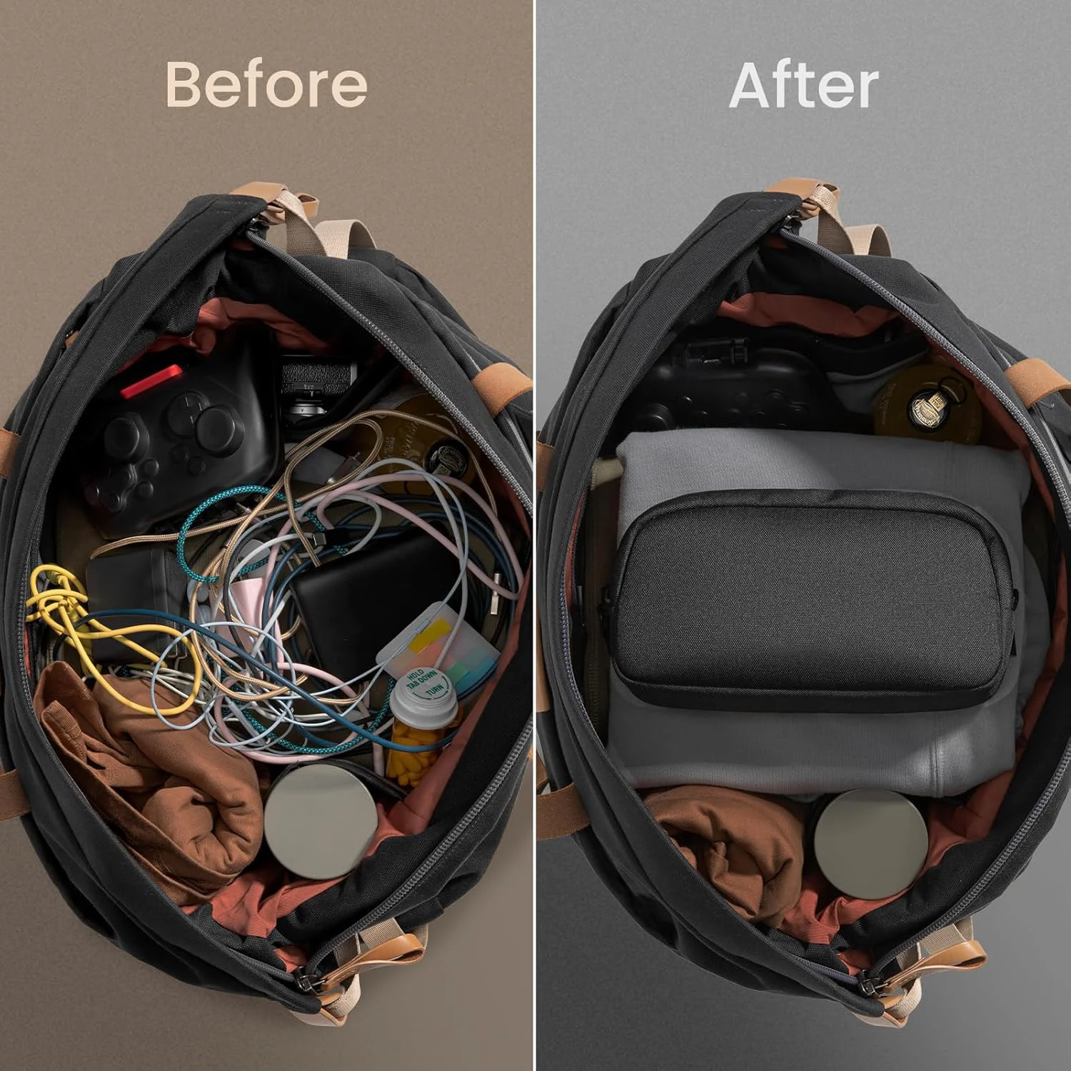 Electronics Organizer Travel Case, Cable Organizer for Essentials,  Storage for Cord, Phone, Cables, Airpods, USB Flash Drive - 5