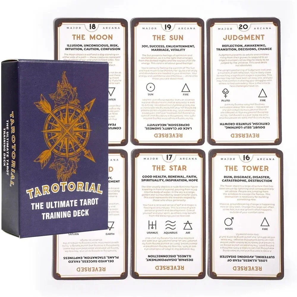 New 78pcs Cards The Ultimate Tarot Training Deck Oracle Fate Divination ...