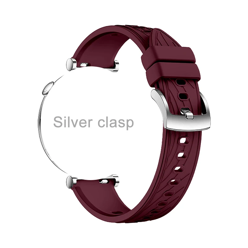 18mm Gold Classic Buckle Silicone Watchstrap Bracelet
