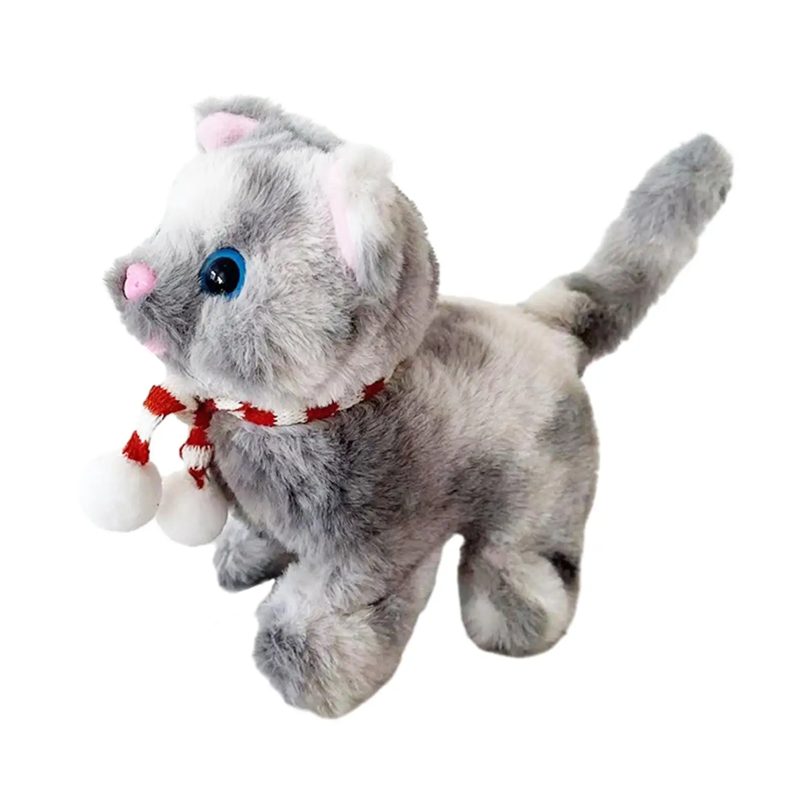 Robot Cat Plush Toy Realistic Soft Plush Toy Animated Toy Cat Kitty Toy Interactive Cat Electronic Pets for Boys Girls Kids