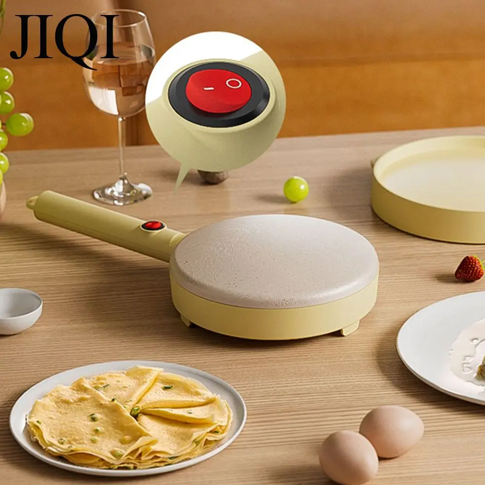JIQI Electric Crepe Maker Spring Roll Cake Baking Machine Pizza Baking Pan Pancake Cooking Tool Non-stick Coating Griddle Cooker 5