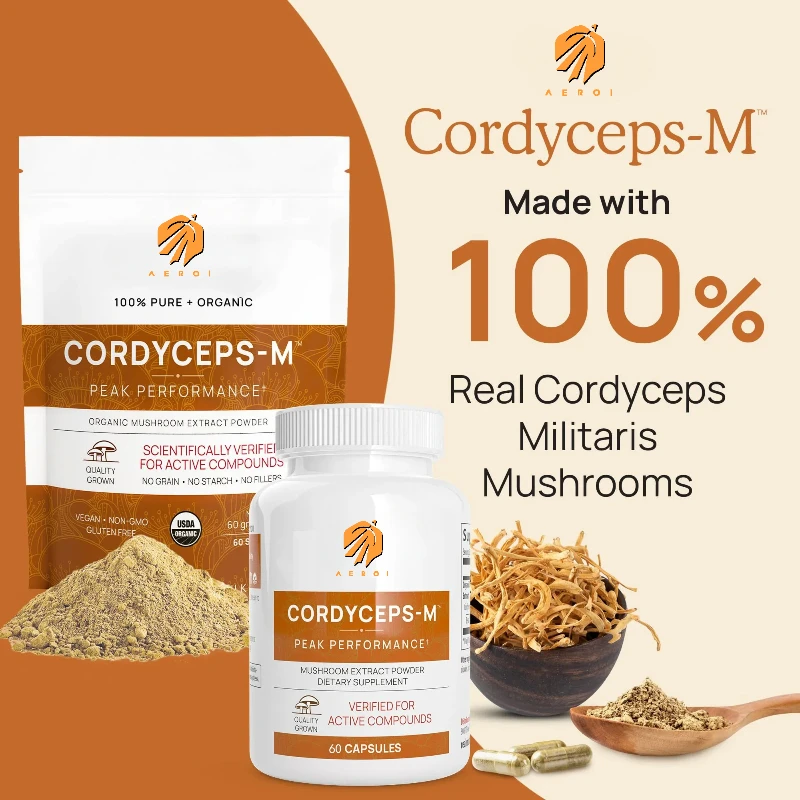 Cordyceps Capsules (Cordyceps Sinensis Mushroom Extract) 30/60 Count 1,000 Mg Provides Overall Stamina and Energy Support mushroom complex capsules