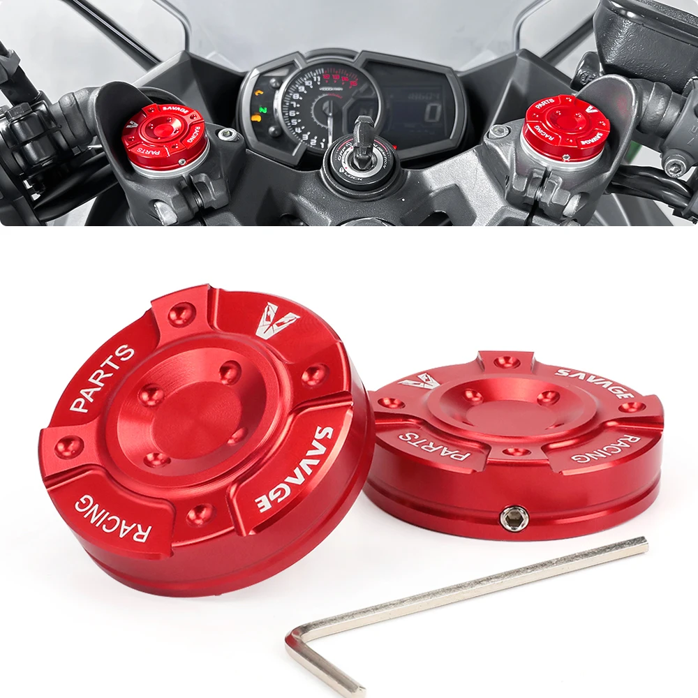 専用 400パック Front Upper Fork Stem Cover for Kawasaki Ninja 400 Z400