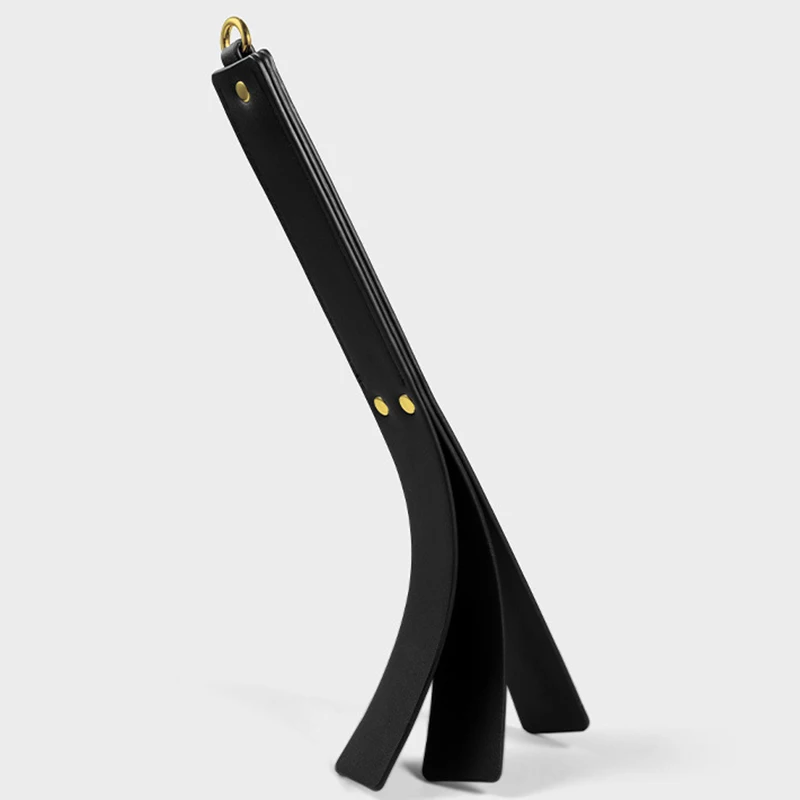 33.5CM 3-layer PU Leather Whip Flogger Paddle for Horse,Handle Equestrian Whips Teaching Training Riding Whips
