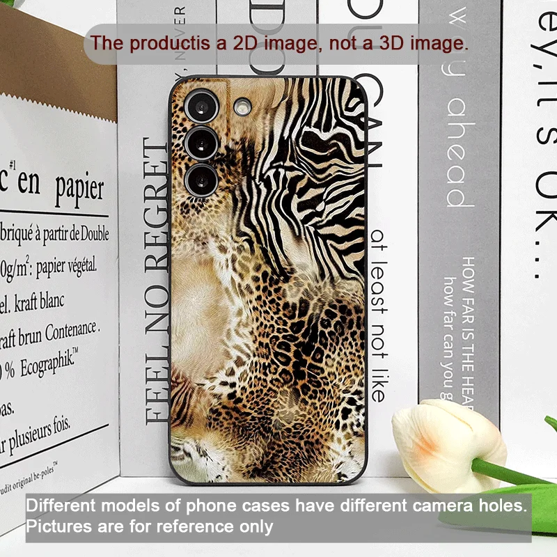 Vintage Art Palm Leaf Zebra Leopard Print Soft Phone Case