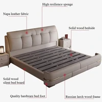 Lit de Luxe avec Tiroirs de Rangement pour Chambre à Coucher – Cadre de Lit Moderne Queen ou Twin – Accessoires de Maison pour Chambre à Coucher 2