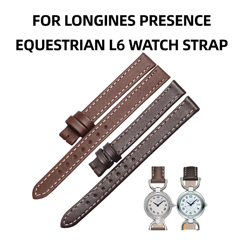 FOR LONGINES EQUESTRIAN RIDER / PRESENCE CALF LEATHER WATCH STRAP