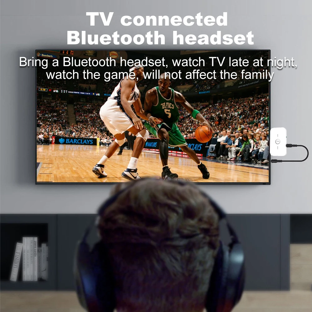 Bluetooth 5.0 Adapter Wireless Audio Transmitter Receiver Dongle 3.5mm RCA AUX Jack Stereo Music Adapter For Car PC TV Headphone