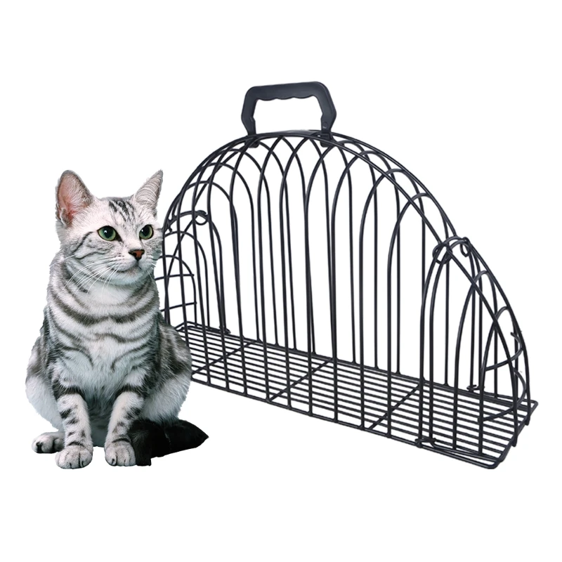 2 Door Lightweight Pet for Cat Shower Hair Dryer Anti-grab Kitten Washing Bath Metal Cage