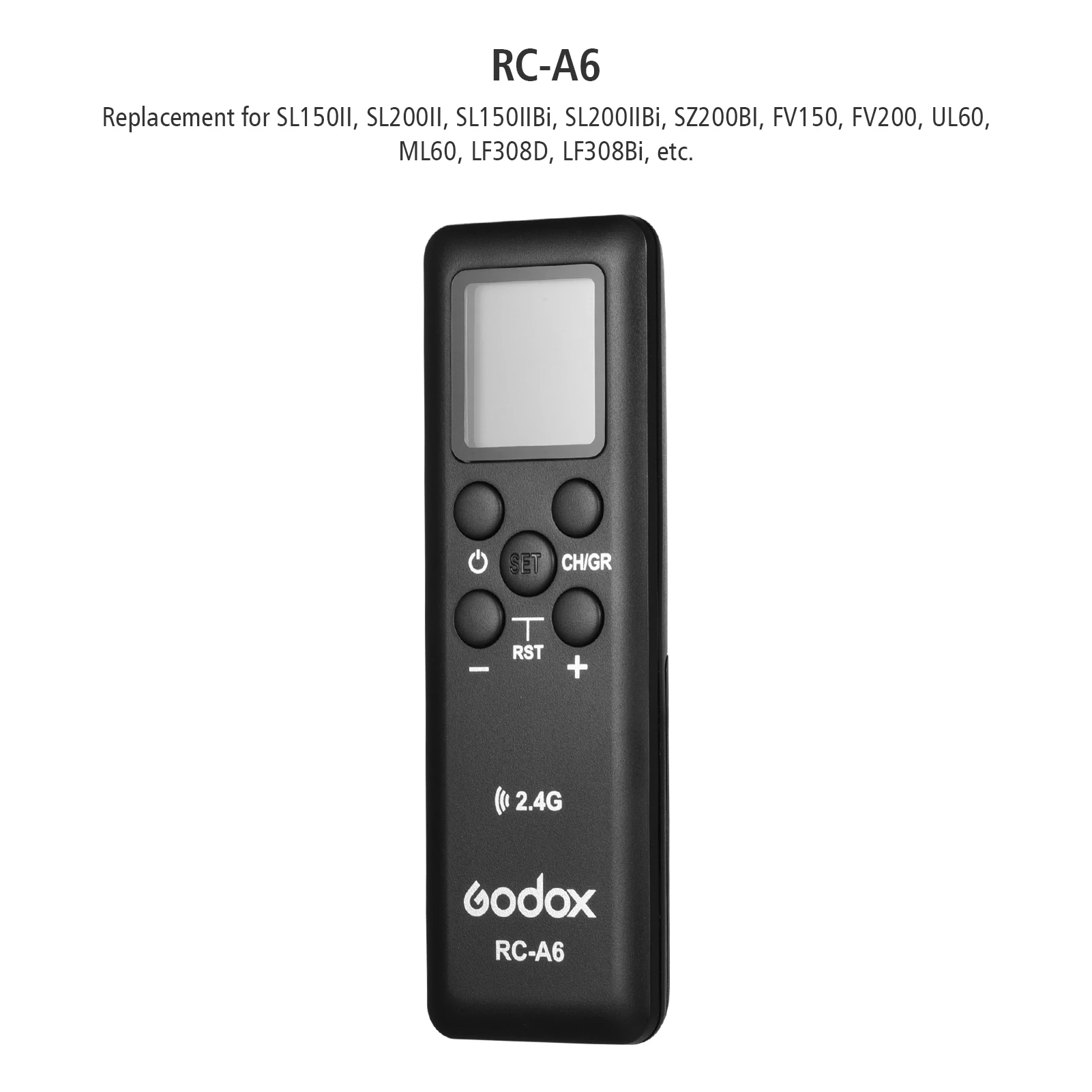 Godox RC-A6 Remote Control 2.4GHz Wireless for Godox SL150II SL200II SL150IIBi SL200IIBi SZ200BI FV150 FV200 UL60 ML60 LF308D camera remote shutter button camera remote shutter release