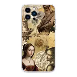 Leonardo da Vinci Art - Inspired Transparent Soft Phone Case - iPhone 13 Mini (Z1)
