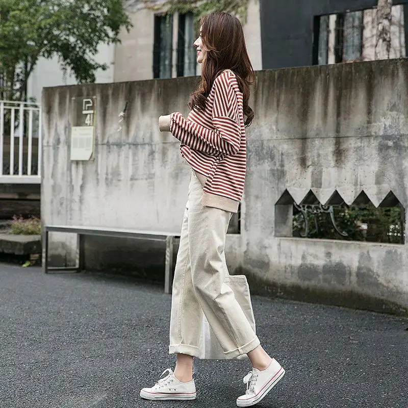 High Waisted Straight Leg Jeans Spring 2023 New Loose and Slim Casual Wide Leg Pants
