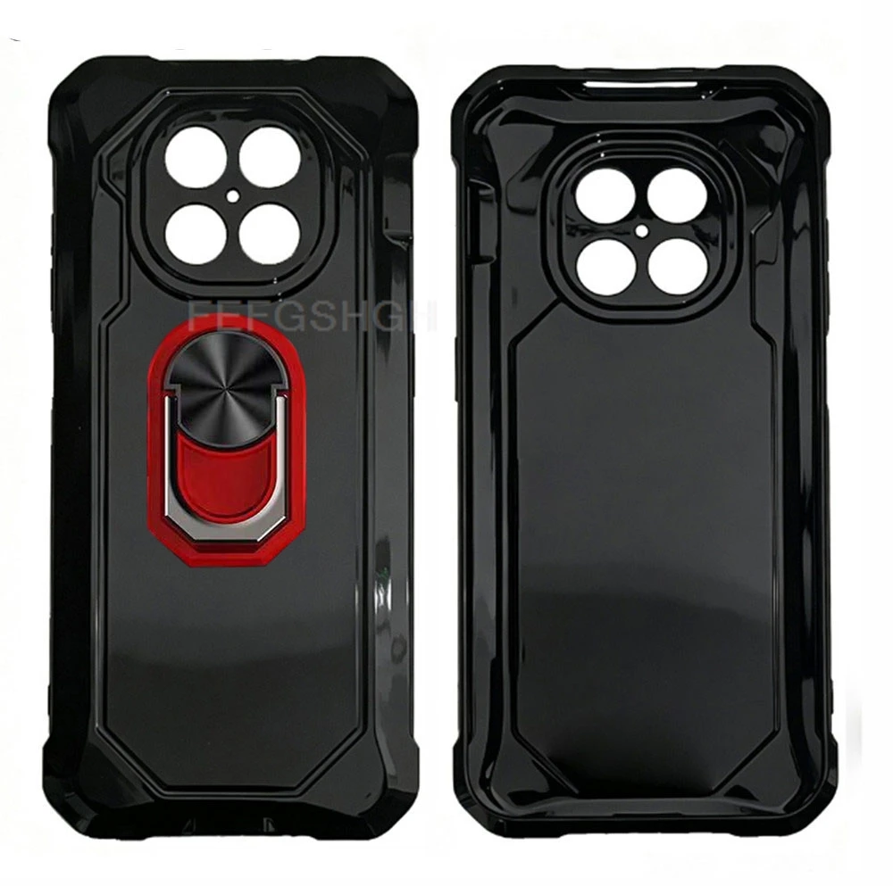 Durable Cubot KingKong ES5 Phone Cover with Back Ring Holder - TPU Soft Silicone Protective Case