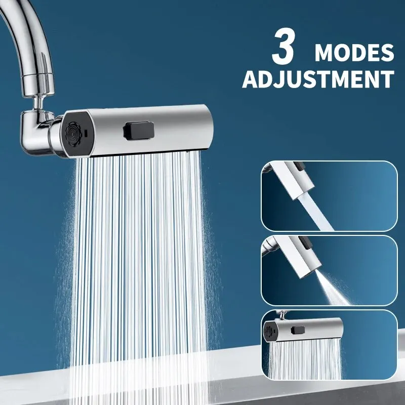 Three Level Waterfall Universal Faucet Extension Device Vegetable Washing Splash Proof Device Rotatable Universal Jointbox faucet extender