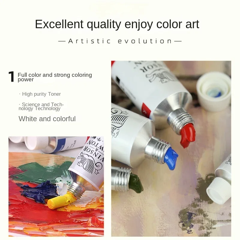 Oil Paint 170ml Large Capacity Aluminum Tube Fine Art Painting Pigment Fine Cream Quick Dry Art Supplies Oil Pastel