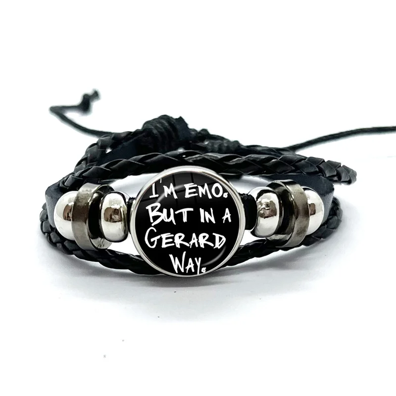 Rock Band My Chemical Romance I Love Mcr Dead Hip Hop Punk Bracelets Art Multilayer Braided Bangles Handmade Jewelry Gifts