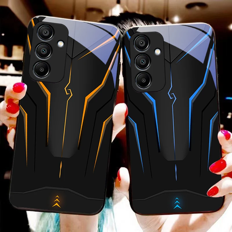 Sleek Cool Yellow Black Tempered Glass Phone Case