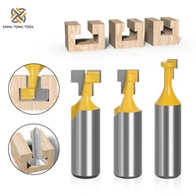 

Lang Tong Tool Milling Cutter for Wood T-Slot Cutter Router Bit Set Hex Bolt Key Hole Bits T Slotting Woodworking LT132