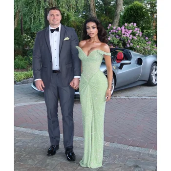 Sexy V-neck Mermaid Evening Dress Off Shoulder Tight corset Party Dress Special Occasion Ball Dress Customization 1