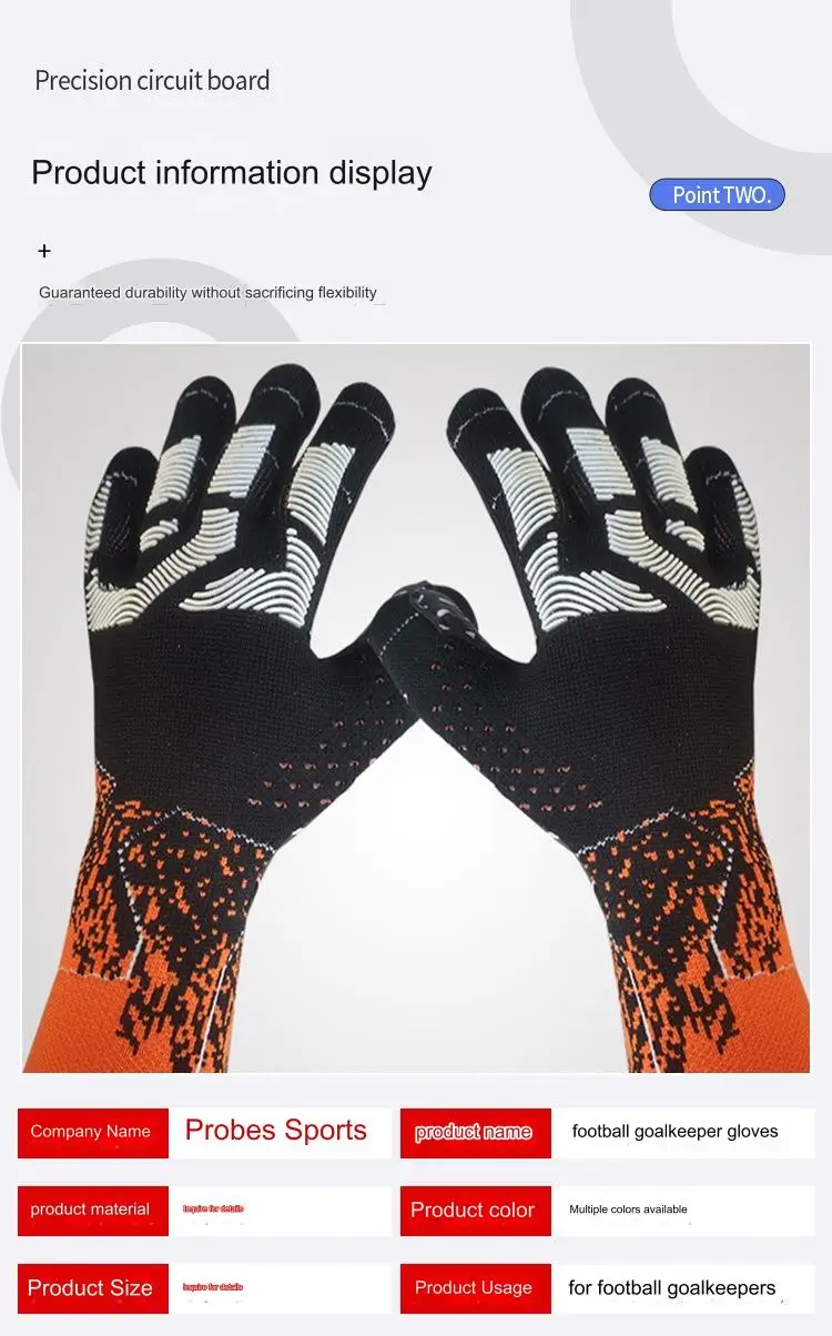 Enhanced Soccer Goalkeeper Gloves with Anti-Slip Latex Palm Grips