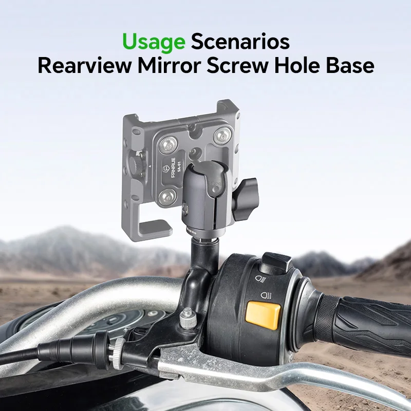 FANAUE Socket swivel arm Compatible 1 inch ball mount With M6/M8/M10/1/4" Screw/25mm Ball for Bicycle Motorcycle Camera 4