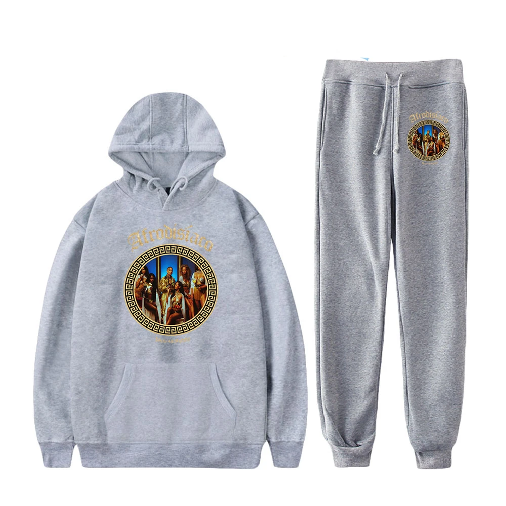 Rauw Clejandro-Ensemble sweat-shirt imprimé pour hommes et femmes, sweat à capuche et pantalon décontractés, survêtement respirant, vêtements