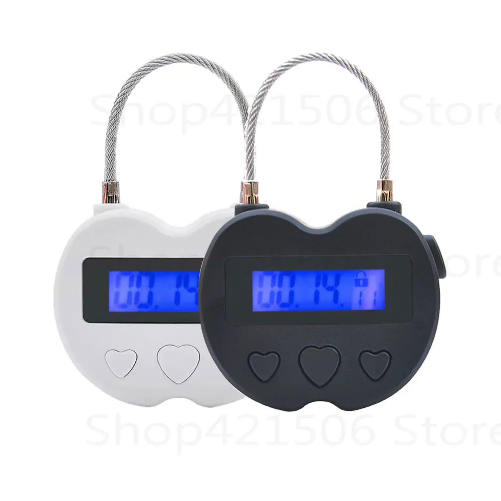스마트 시간 잠금 LCD 디스플레이 시간 잠금 다기능 여행 전자 타이머, 방수 USB 충전식 임시 타이머 자물쇠