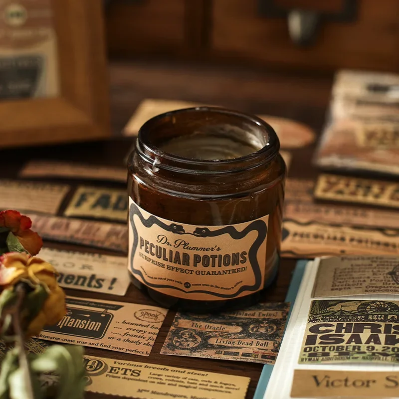 Journamm 100 개/갑 Ins 스타일 공예 스티커 아트 콜라주 사진 앨범 접착 장식 편지지 DIY Scrapbooking 라벨 스티커